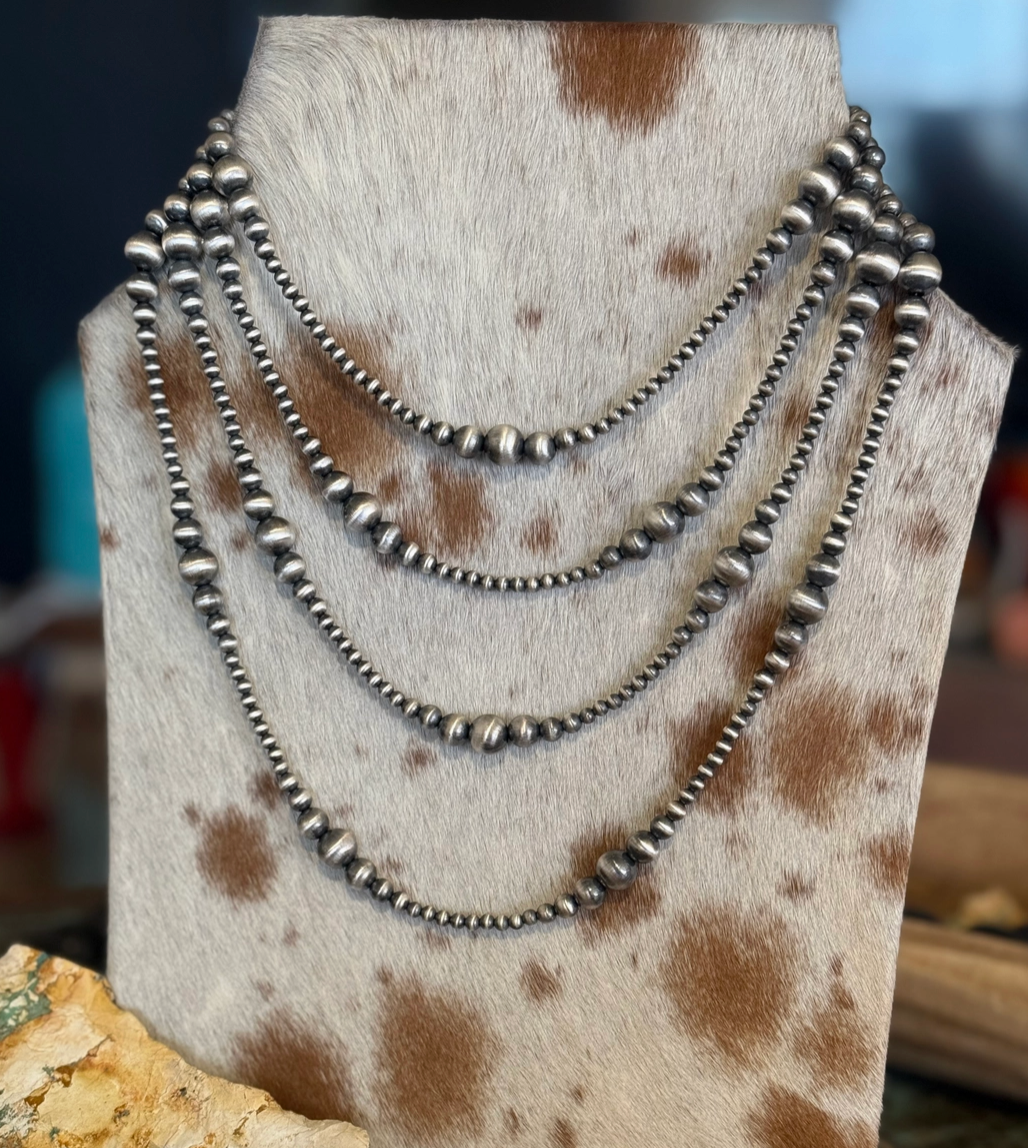 16" Graduated Sterling Silver Pearls